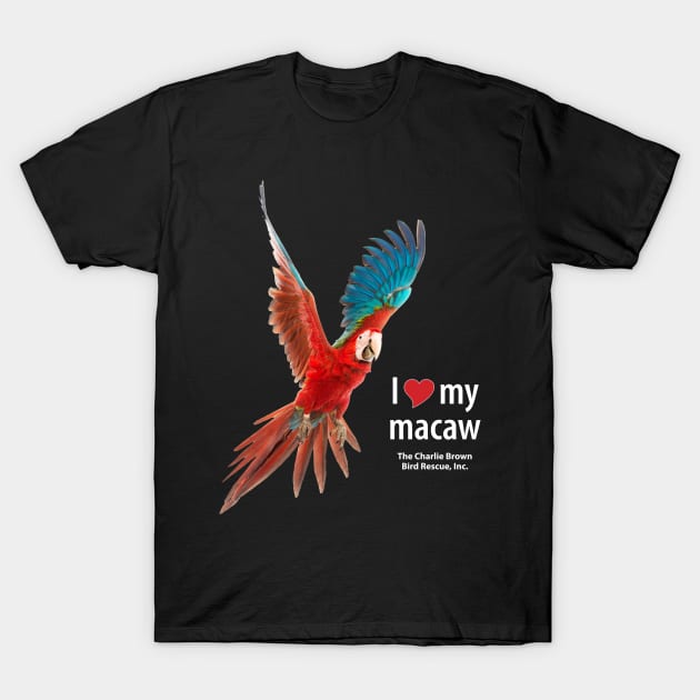 CB Greenwing Macaw T-Shirt by Just Winging It Designs